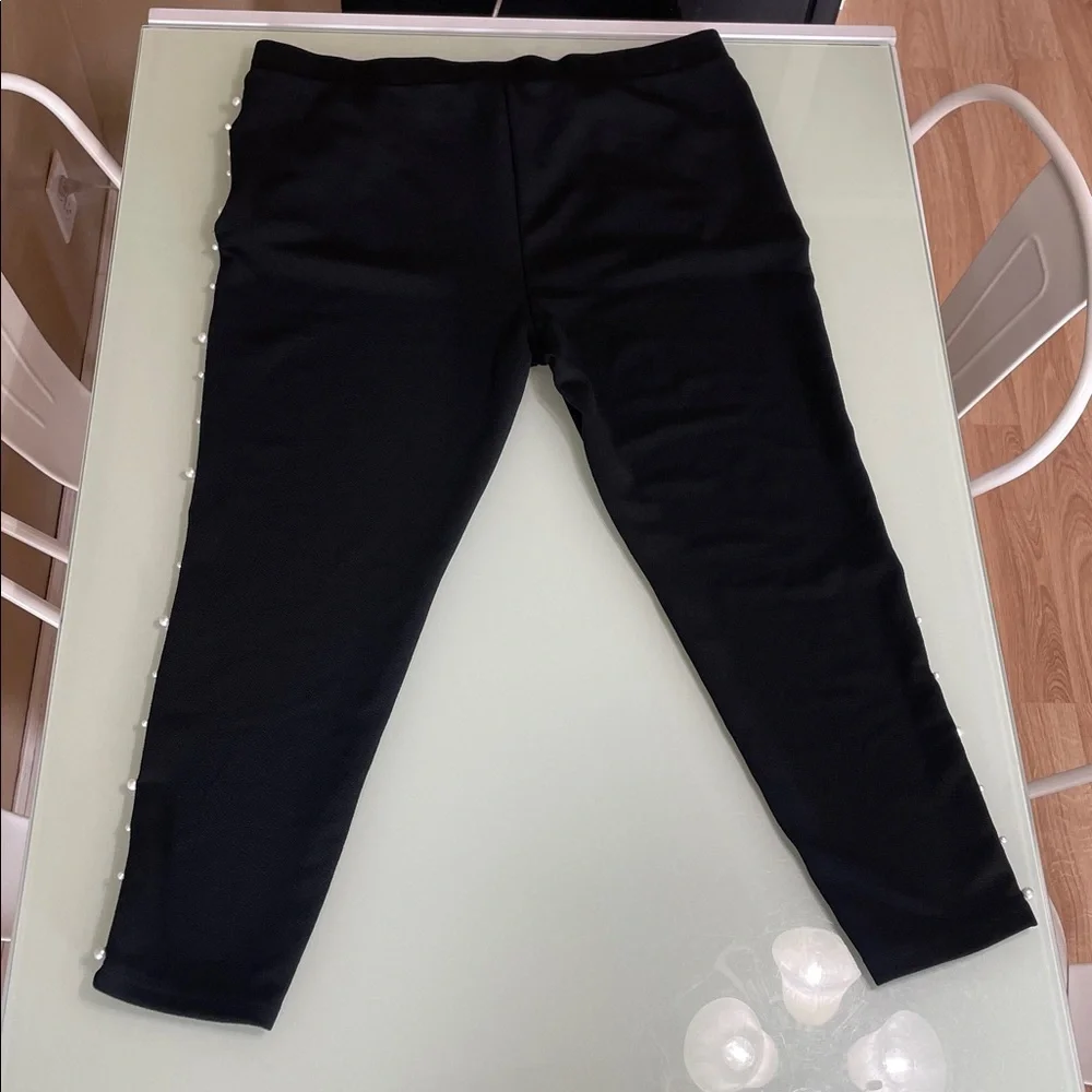 Black pants with Pearl Accents